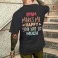 Spam Make Me Happy You Noto Much pam メンズTシャツ バックプリント 彼への贈り物