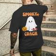 Spooky Ghost Dogs ハロウィンtシャツ コーチに最適 メンズTシャツ バックプリント 彼への贈り物
