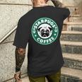 Starpugs コーヒーパグ 犬好き ギフト メンズTシャツ バックプリント 彼への贈り物