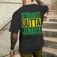 Straight Outta Jamaica ジャマイカ カリビアン レトロ レゲエ パーティー メンズTシャツ バックプリント 彼への贈り物