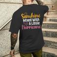 Sunshine Mix With A Little Hurricane 面白い皮肉な引用 メンズTシャツ バックプリント 彼への贈り物