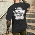 Tangy Tabasco ソースグループ 調味料ファミリーマッチング メンズTシャツ バックプリント 彼への贈り物