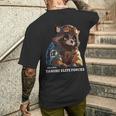 Tanuki Elite Forces No1 タヌキ精鋭部隊 漢字 動物 かわいい狸 たぬき おもしろ アニマル メンズTシャツ バックプリント 彼への贈り物