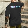 Techno Edm Music Rave Party Raver Dj テクノハウス メンズTシャツ バックプリント 彼への贈り物