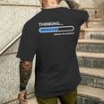 Thinking Please Be Patient 面白い皮肉tシャツ メンズTシャツ バックプリント 彼への贈り物