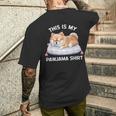 This Is My Pawjama Pomeranian 公式犬用昼寝 メンズTシャツ バックプリント 彼への贈り物