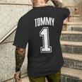 Tommyサポーター番号 1番の大ファン メンズTシャツ バックプリント 彼への贈り物