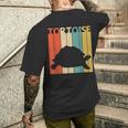 Tortoise リクガメ科 動物 メンズTシャツ バックプリント 彼への贈り物