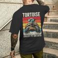 Tortoise 地球上で最もクールなペット、面白いカメ メンズTシャツ バックプリント 彼への贈り物
