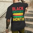 History Month ペイントブラシ ジューンティーンス ブラックヒストリー メンズTシャツ バックプリント 彼への贈り物