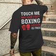 Touch Me And Your First Boxing Lesson Is Free マーシャルアーツ メンズTシャツ バックプリント 彼への贈り物