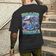 Tralalero Tralala 面白いサメ 靴付き ミーム メンズTシャツ バックプリント 彼への贈り物