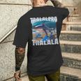 Tralalero Tralalahark Meme イタリアンブレインロットtシャツ メンズTシャツ バックプリント 彼への贈り物