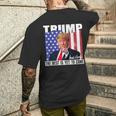 Trump The Best Is Yet To Come アメリカの国旗 ドナルド・トランプ メンズTシャツ バックプリント 彼への贈り物