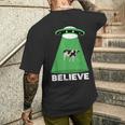 Ufo Cow Abduction Ufo Alien Abduction メンズTシャツ バックプリント 彼への贈り物