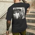 Ufoとリス自撮り面白いリス愛好家 メンズTシャツ バックプリント 彼への贈り物