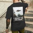 Ufoシャツ I Want To Believe Alien Ufotシャツ メンズTシャツ バックプリント 彼への贈り物