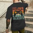 Uomo Livello Padrebloccato Giocatore Papà Nascita Annuncio T-shirt da uomo con stampa posteriore Regalos para él