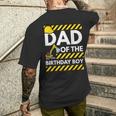Uomo Papà Della Costruzione Ragazzo Divertente Gru Escavatore Compleanno T-shirt da uomo con stampa posteriore Regalos para él