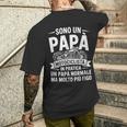Uomo Papà Figo Motociclista Motociclismo Divertente Papà T-shirt da uomo con stampa posteriore Regalos para él