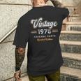 Vintage 1975 Piezas Originales 50 Cumpleaños Camiseta Hombre Estampado Espalda Regalos para él