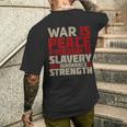 War Is Peace 引用tシャツ メンズTシャツ バックプリント 彼への贈り物