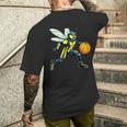 Wasp バスケットボール選手バスケットボール スズメバチ メンズTシャツ バックプリント 彼への贈り物