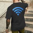 Wi Fiignal、Wi Fiシャツ、インターネット信号、インターネットwi-Fi メンズTシャツ バックプリント 彼への贈り物