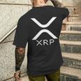 Xrpロゴ暗号通貨暗号 メンズTシャツ バックプリント 彼への贈り物