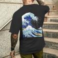 【神奈川沖浪裏】葛飾北斎 和柄 日本のお土産 贈り物 ギフト メンズTシャツ バックプリント 彼への贈り物