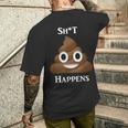 うんちパイル Happensmiling Happy メンズTシャツ バックプリント 彼への贈り物