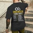 おかしいエンジニア時給工学設計労務レート メンズTシャツ バックプリント 彼への贈り物