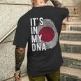 おかしな It's In My Dna 日本国旗 指紋 メンズTシャツ バックプリント 彼への贈り物