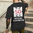 おもしろい 50歳の誕生日 オールドメーター 50歳 50歳 誕生日 50歳 50歳 メンズTシャツ バックプリント 彼への贈り物