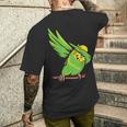 おもしろインコ セキセイインコ ペット オウム 動物 愛 メンズTシャツ バックプリント 彼への贈り物
