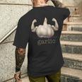 おもしろニンニクデザイン メンズTシャツ バックプリント 彼への贈り物