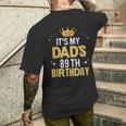 お父さんの89歳の誕生日アイデアハッピーファニー メンズTシャツ バックプリント 彼への贈り物