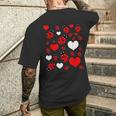 かわいいてんとう虫とハートのてんとう虫柄 メンズTシャツ バックプリント 彼への贈り物