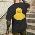 かわいいゴム製アヒルのアヒル メンズTシャツ バックプリント 彼への贈り物