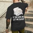 かわいいビションフリーゼ If You Love Me Let Meleep パジャマ メンズTシャツ バックプリント 彼への贈り物