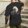 げっ歯類と白いネズミ愛好家のためのクールなサイクリングラット メンズTシャツ バックプリント 彼への贈り物