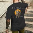 ねこだいすき 猫 キジトラ猫 かわいい Cat メンズTシャツ バックプリント 彼への贈り物