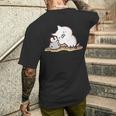ねこぺん日和 ぎゅっ メンズTシャツ バックプリント 彼への贈り物