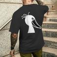 みんな大好きハシビロコウ 動かない鳥 はしび郎クラブ オリジナルデザイン イラスト おもしろ モノクロ メンズTシャツ バックプリント 彼への贈り物