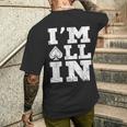 アイムオールイン ポーカーシャツ ポーカープレイヤー カード ギャンブラー メンズTシャツ バックプリント 彼への贈り物