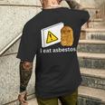 アイ・イート・アスベスト・ファニー・カーズ・チキン・ナゲット・ミーム メンズTシャツ バックプリント 彼への贈り物
