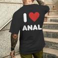 アイ・ラブ・アナル メンズTシャツ バックプリント 彼への贈り物