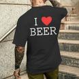 アイ・ラブ・ビール メンズTシャツ バックプリント 彼への贈り物
