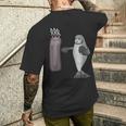 アザラシ ボクシング ホビーボックス スポーツ 海獣 メンズTシャツ バックプリント 彼への贈り物