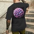 アジサイのようなアジサイの花 メンズTシャツ バックプリント 彼への贈り物